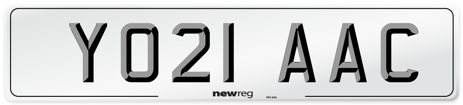 YO21 AAC Number Plate from New Reg